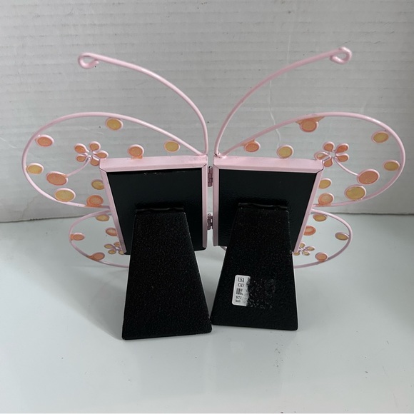 Pink butterfly metal photo frame - Picture 2 of 8
